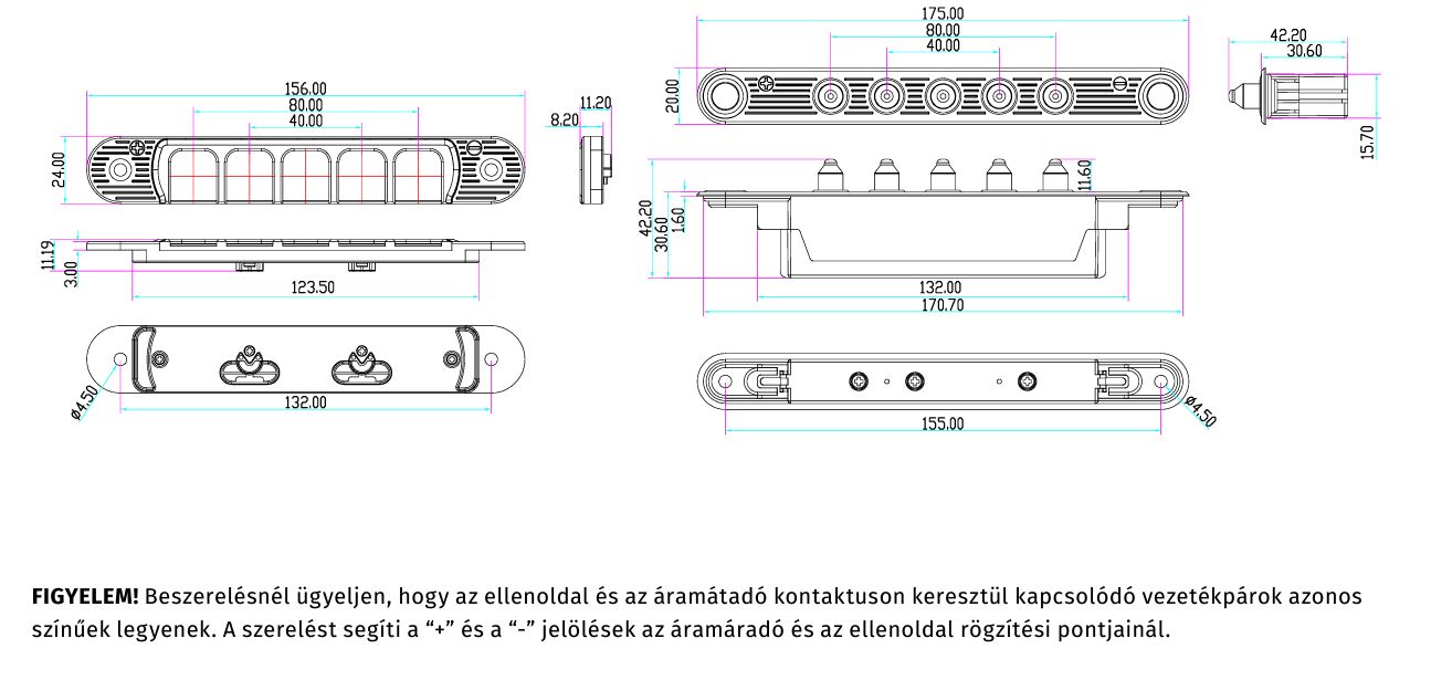 DLK-405-5, 5 rintkezs, rozsdamentes ramtad mretei